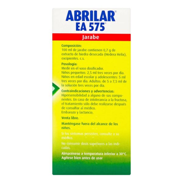 Abrilar Ea 575 Jarabe Expectorante 100 Ml Para La Tos - Imagen 3