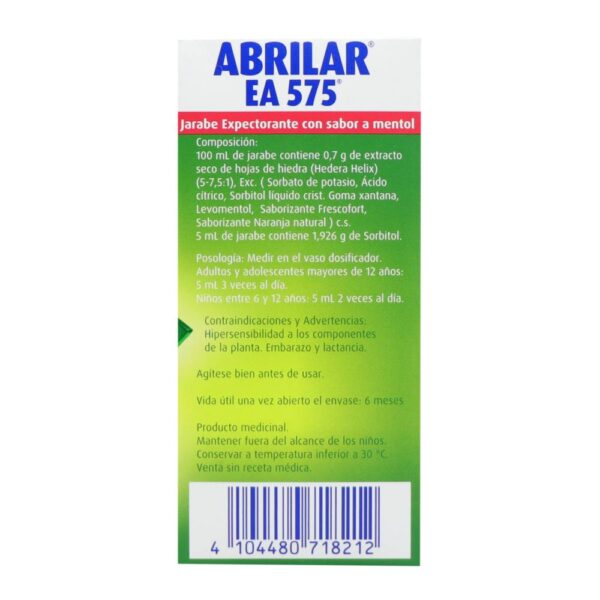Abrilar Ea 575 Jarabe Expectorante Mentol 100 ml Adultos - Imagen 2
