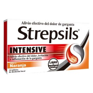 Strepsils Intense Sin Azucar Naranja 16 Tabletas