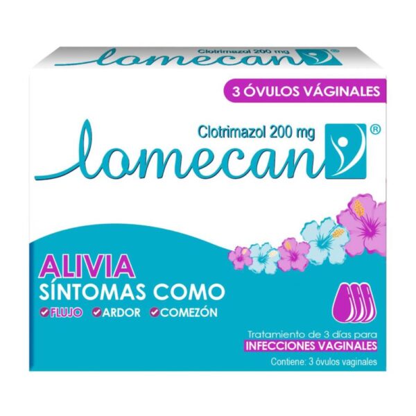 Lomecan Clotrimazol 200mg 3 Ovulos Vaginales - Imagen 2