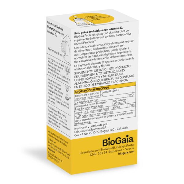 Biogaia + Vitamina D3 5 Ml Probioticos - Imagen 3