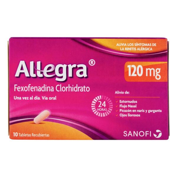 Allegra 120 Mg 10 Tabletas Fexofenadina