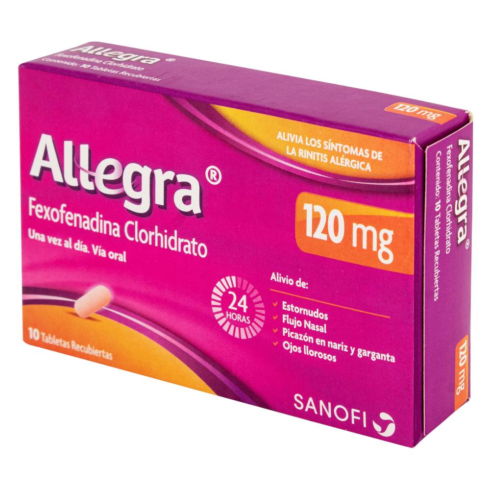 Allegra 120 Mg 10 Tabletas Fexofenadina - Imagen 2