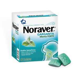 Noraver Menta 96 Tabletas Alivio Dolor De Garganta