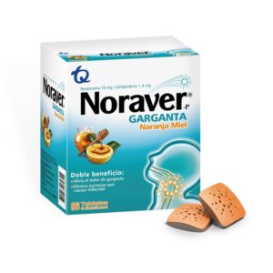 Noraver Naranja Miel 96 Tabletas Alivio Dolor De Garganta