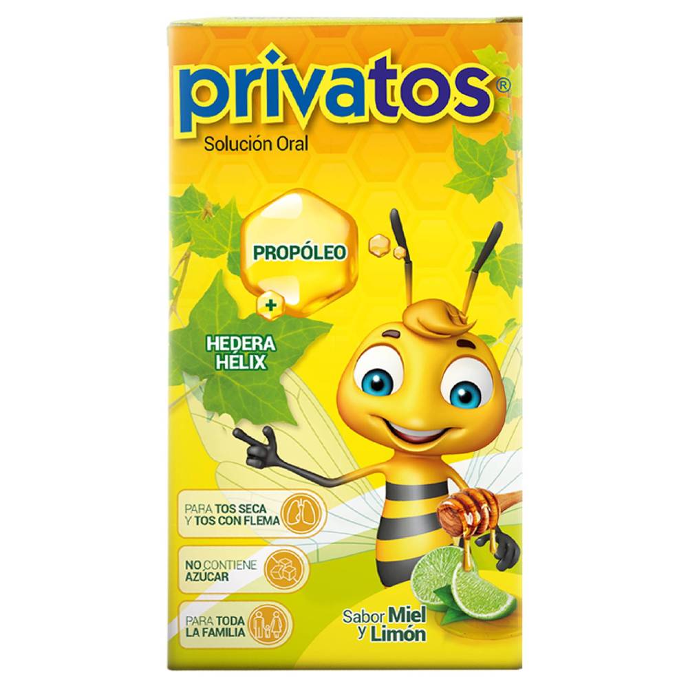 Privatos Jarabe Tos Con Flema 120 Ml Hedera Helix + Propoleo
