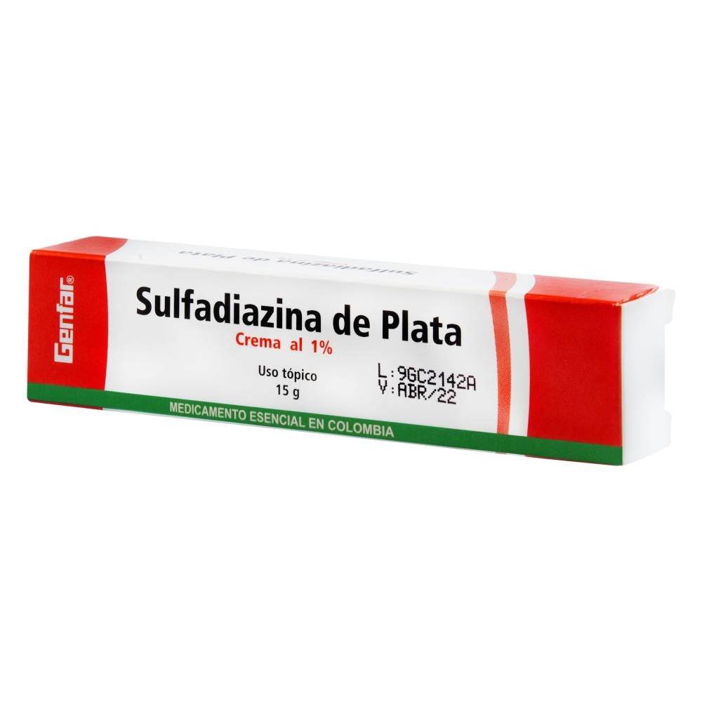 Sulfadiazina De Plata Crema 15 Gr Genfar - Imagen 2