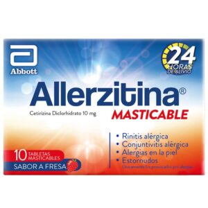 Allerzitina Alergias Fresa 10 Tabletas - Cetirizina 10 Mg