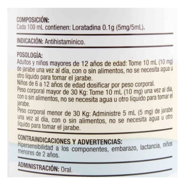 Loratadina Jarabe 100 Ml Laproff - Imagen 3