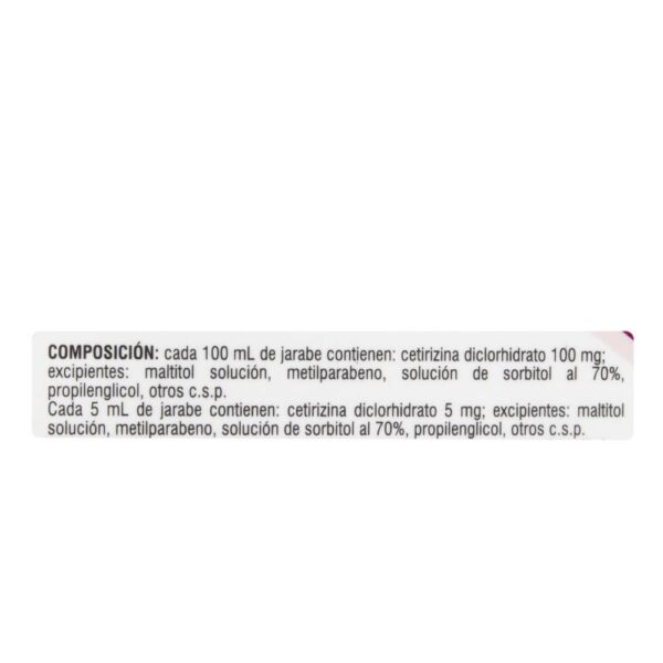 Alercet Alergias Jarabe 60 Ml - Cetirizina 5 Mg/5 Ml - Imagen 3