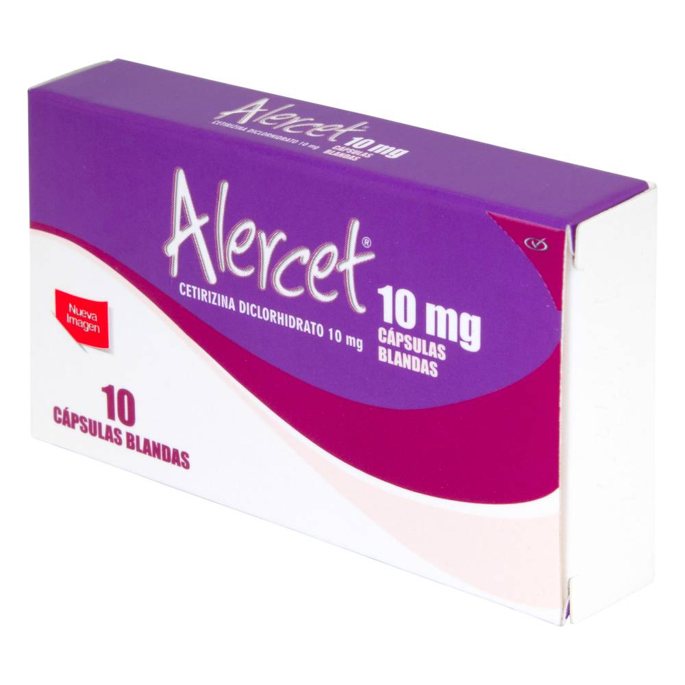 Alercet Alergias 10 Capsulas Blandas - Cetirizina 10 Mg - Imagen 2