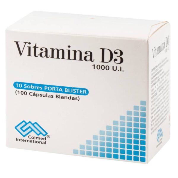 Vitamina D3 1000 Ui 100 Cápsulas Blandas Colmed - Imagen 2