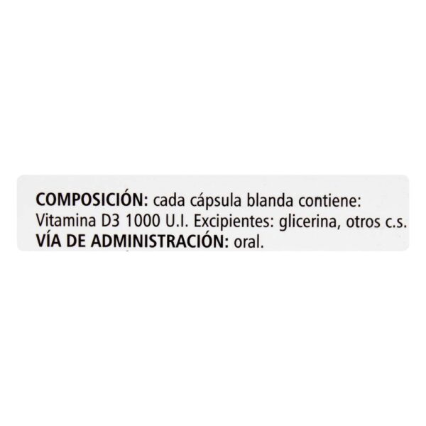 Vitamina D3 1000 Ui 100 Cápsulas Blandas Colmed - Imagen 3