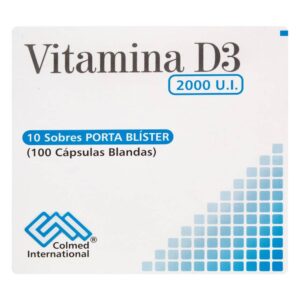 Vitamina D3 2000 Ui 100 Cápsulas Blandas Colmed