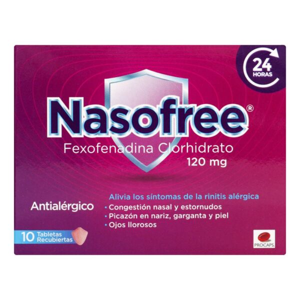 Nasofree Fexofenadina 120 Mg 10 Tabletas