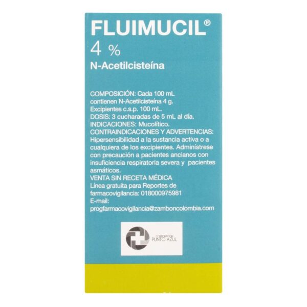 Fluimucil Adulto Jarabe Acetilcisteina 4% 120 Ml - Imagen 3