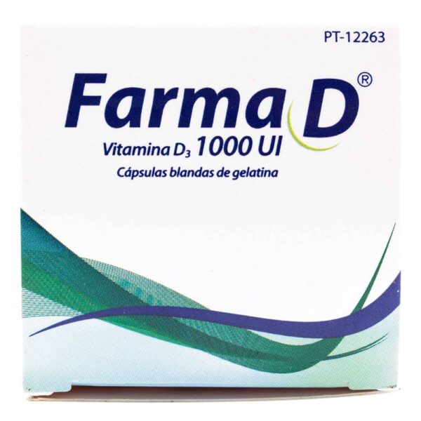Vitamina D3 Farma D 1000 Ui 50 Capsulas - Imagen 3