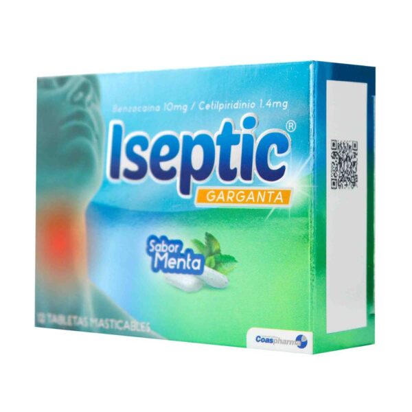 Iseptic Menta 12 Tabletas Alivio Dolor De Garganta - Imagen 2