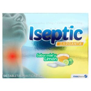 Iseptic Miel Limon 96 Tabletas Alivio Dolor De Garganta