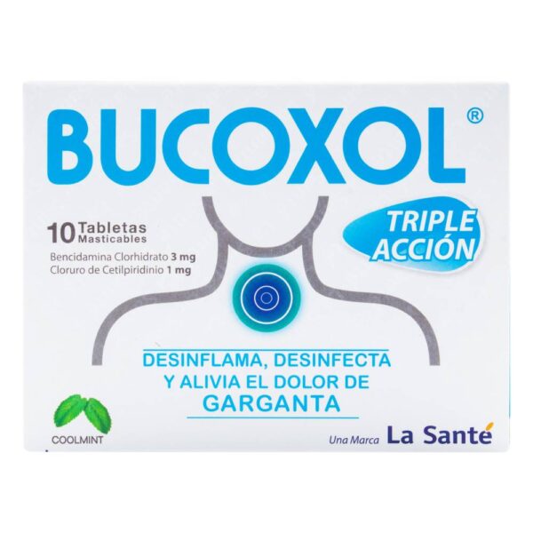 Bucoxol Triple Accion Coolmint 10 Tabletas - Garganta - Imagen 2