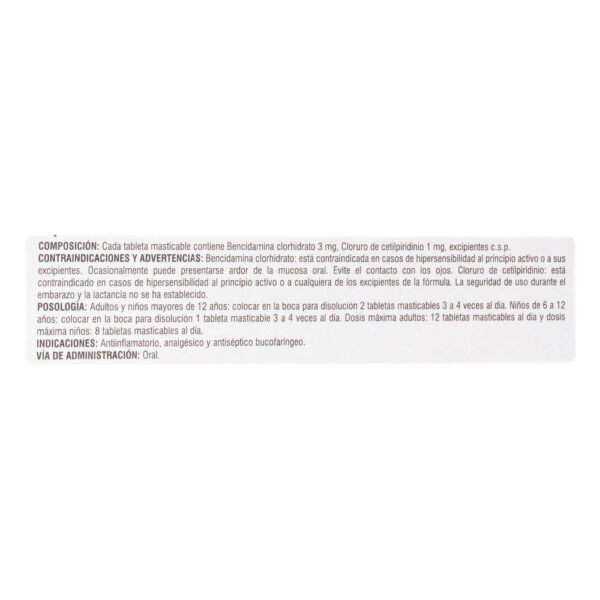 Bucoxol Triple Accion Coolmint 10 Tabletas - Garganta - Imagen 3