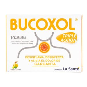 Bucoxol Triple Accion Miel Y Limon 10 Tabletas - Garganta