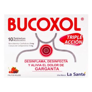 Bucoxol Triple Accion Frutos Rojos 10 Tabletas - Garganta