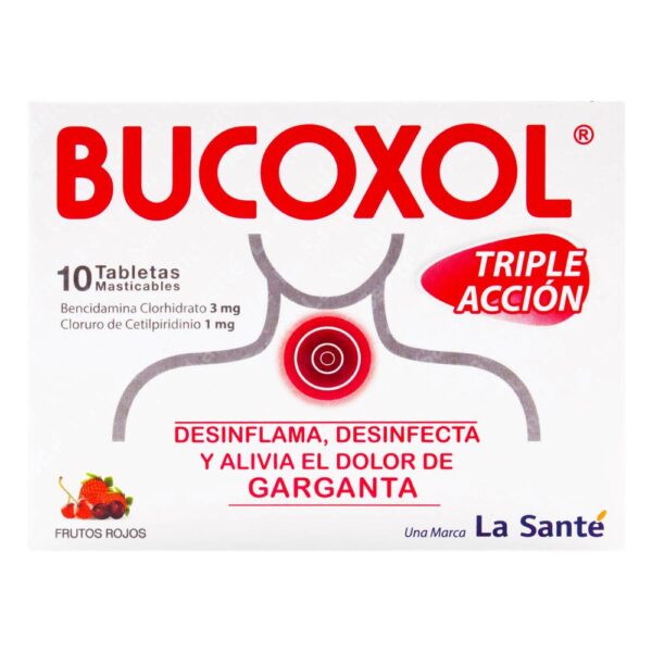 Bucoxol Triple Accion Frutos Rojos 10 Tabletas - Garganta