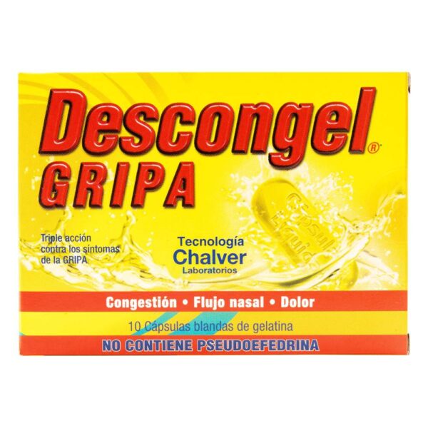 Descongel Gripa 10 Capsulas Blandas Gelatina