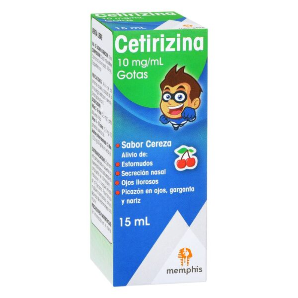 Cetirizina 10mg/ml Gotas 15 Ml Memphis - Imagen 2