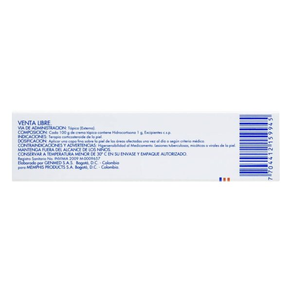 Hidrocortisona 1% Crema 15 G Memphis - Imagen 3