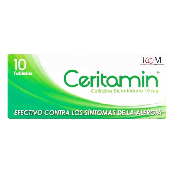 Ceritamin 10 Mg 10 Tabletas Icom Cetirizina