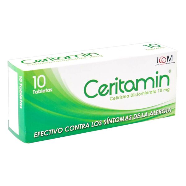 Ceritamin 10 Mg 10 Tabletas Icom Cetirizina - Imagen 2
