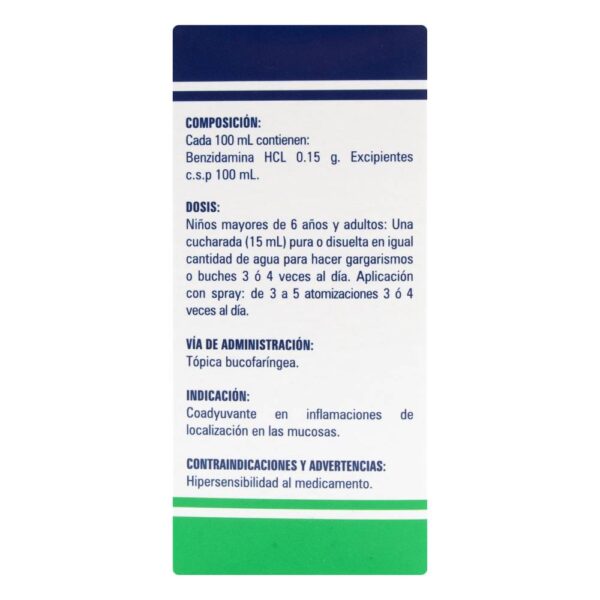 Benzycol Spray Verde 120 Ml Bencidamina - Imagen 3