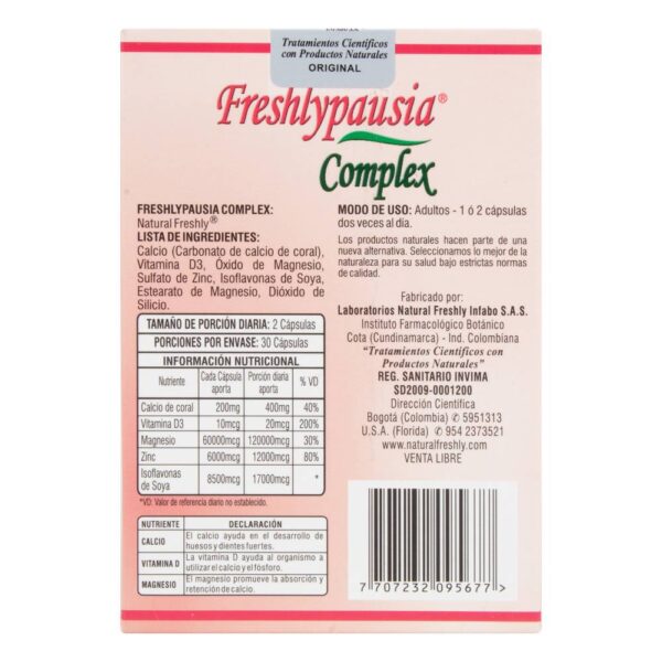 Freshly Pausia Complex 60 Capsulas - Imagen 2