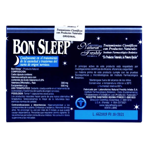 Bon Sleep Freshly 30 Capsulas - Imagen 2