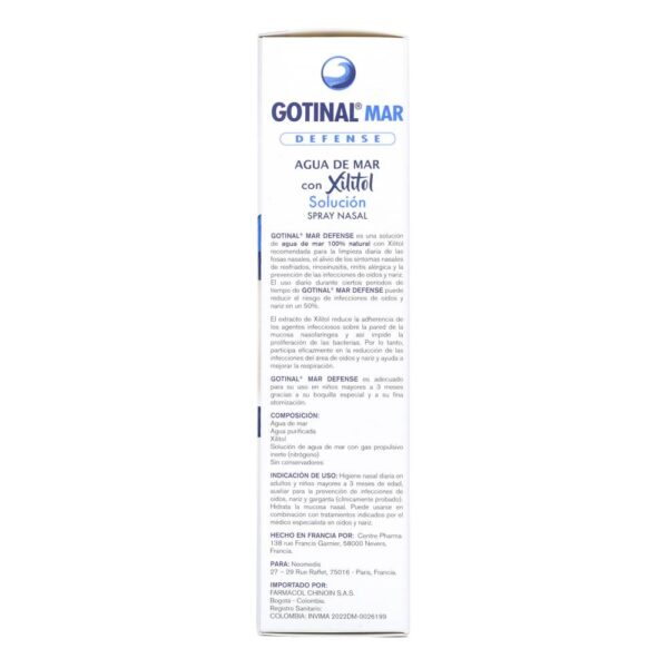 Gotinal Mar Defense 50 Ml Higiene Y Descongestión Nasal - Imagen 3