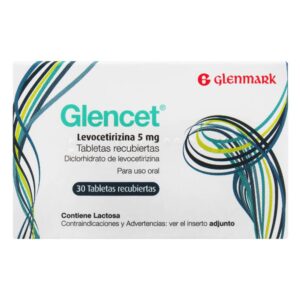 Glencet 5 Mg 30 Tabletas Levocetirizina