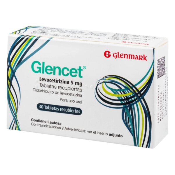 Glencet 5 Mg 30 Tabletas Levocetirizina - Imagen 2