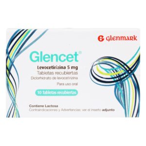 Glencet 5 Mg 10 Tabletas Levocetirizina