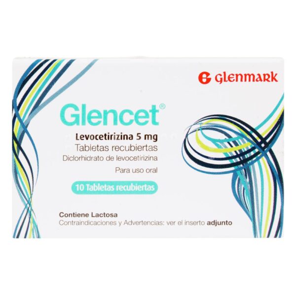 Glencet 5 Mg 10 Tabletas Levocetirizina