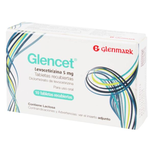 Glencet 5 Mg 10 Tabletas Levocetirizina - Imagen 2