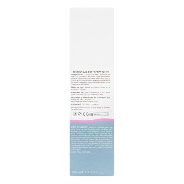 Tonimer Soft Isotonica Spray 125 Ml Higiene Nasal Suave - Imagen 3