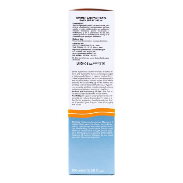 Tonimer Panthexyl Baby Spray 100 Ml Higiene Nasal Para Bebés - Imagen 3
