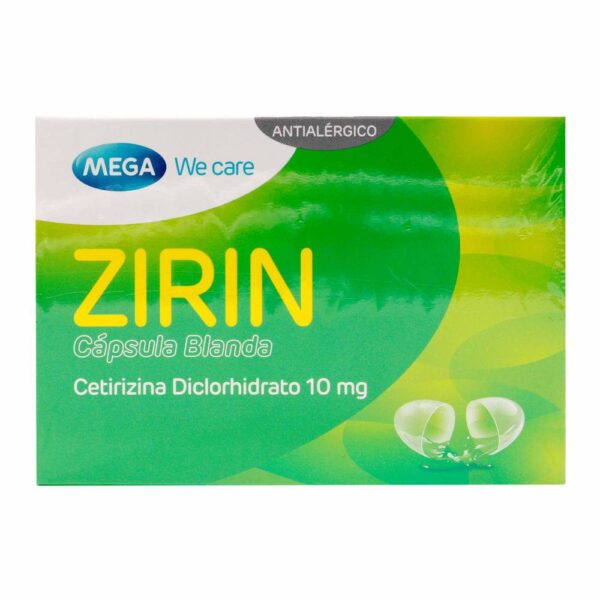 Mega We Care Zirin Cetirizina 50 Cápsulas Blandas