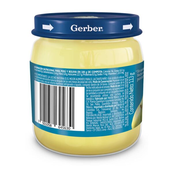 Compota Gerber Pera 113 g - Imagen 3