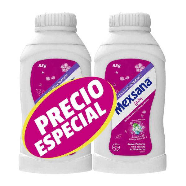2 Talcos Mexsana Lady Con Fragancia Femenina 85 Gr  C/u