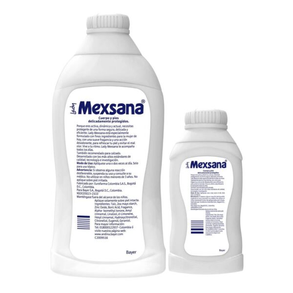 Talco Mexsana Lady Con Fragancia Femenina 300 Gr + 85 Gr - Imagen 2