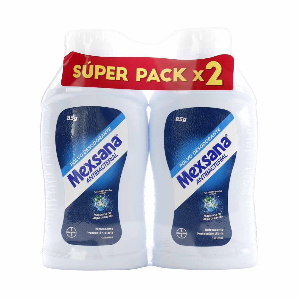 2 Talcos Mexsana Antibacterial 85 Gr C/u