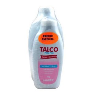 Talco Lander Para Mujer Antibacterial 120 Gr + 60 Gr